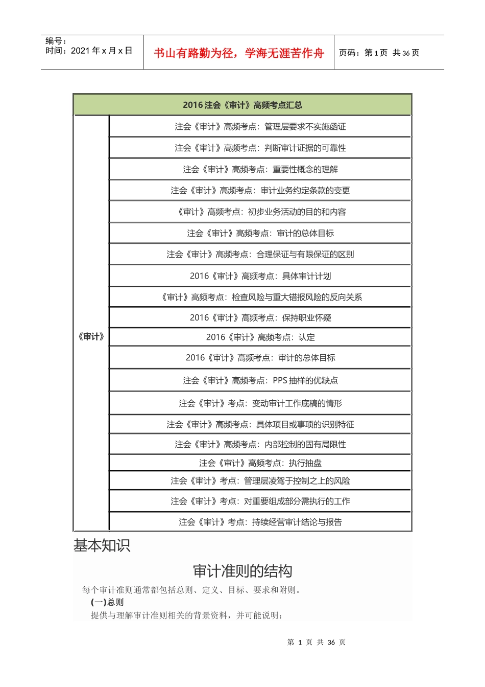 东奥资料整理--审计_第1页