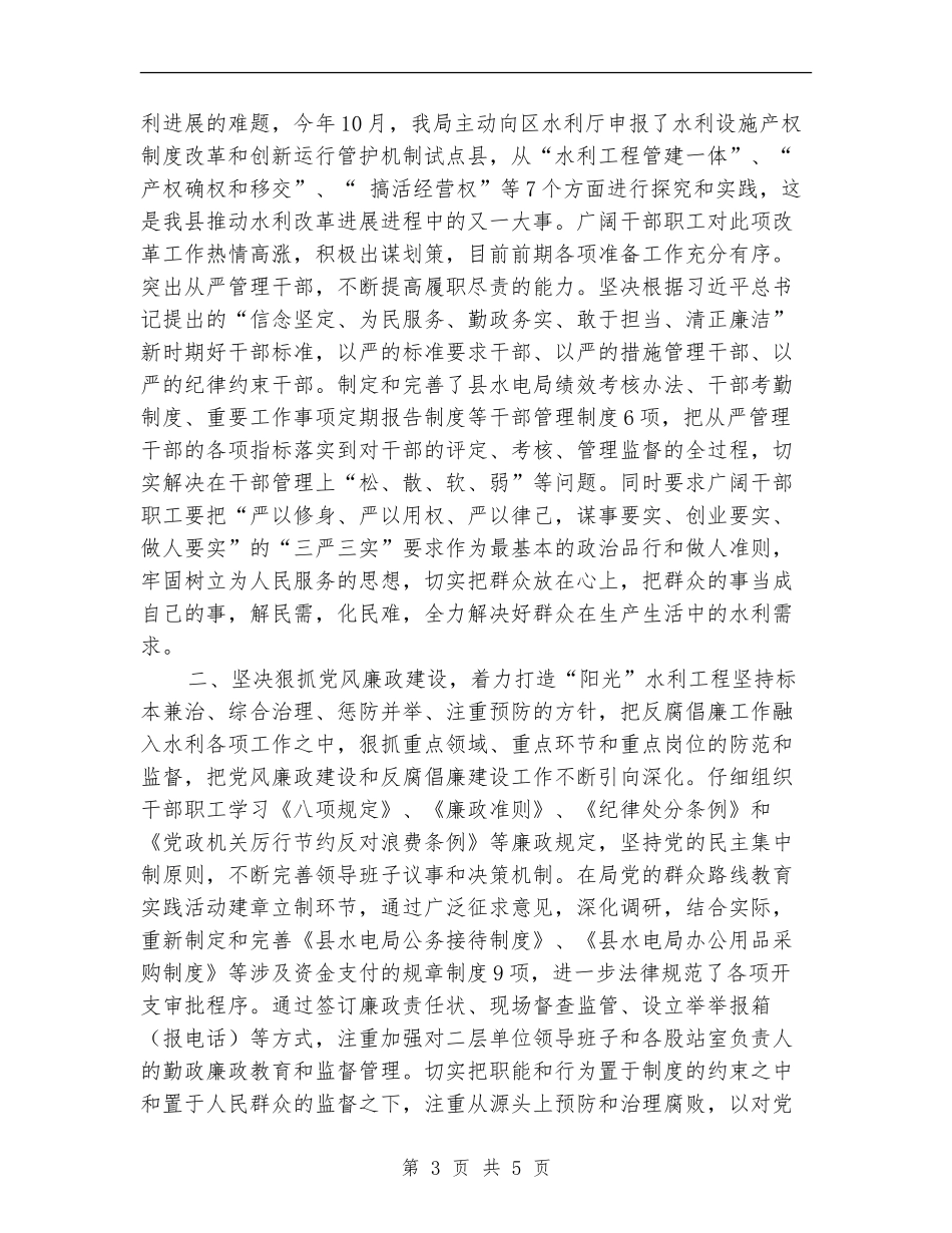 水利局班子述职述廉报告_第3页