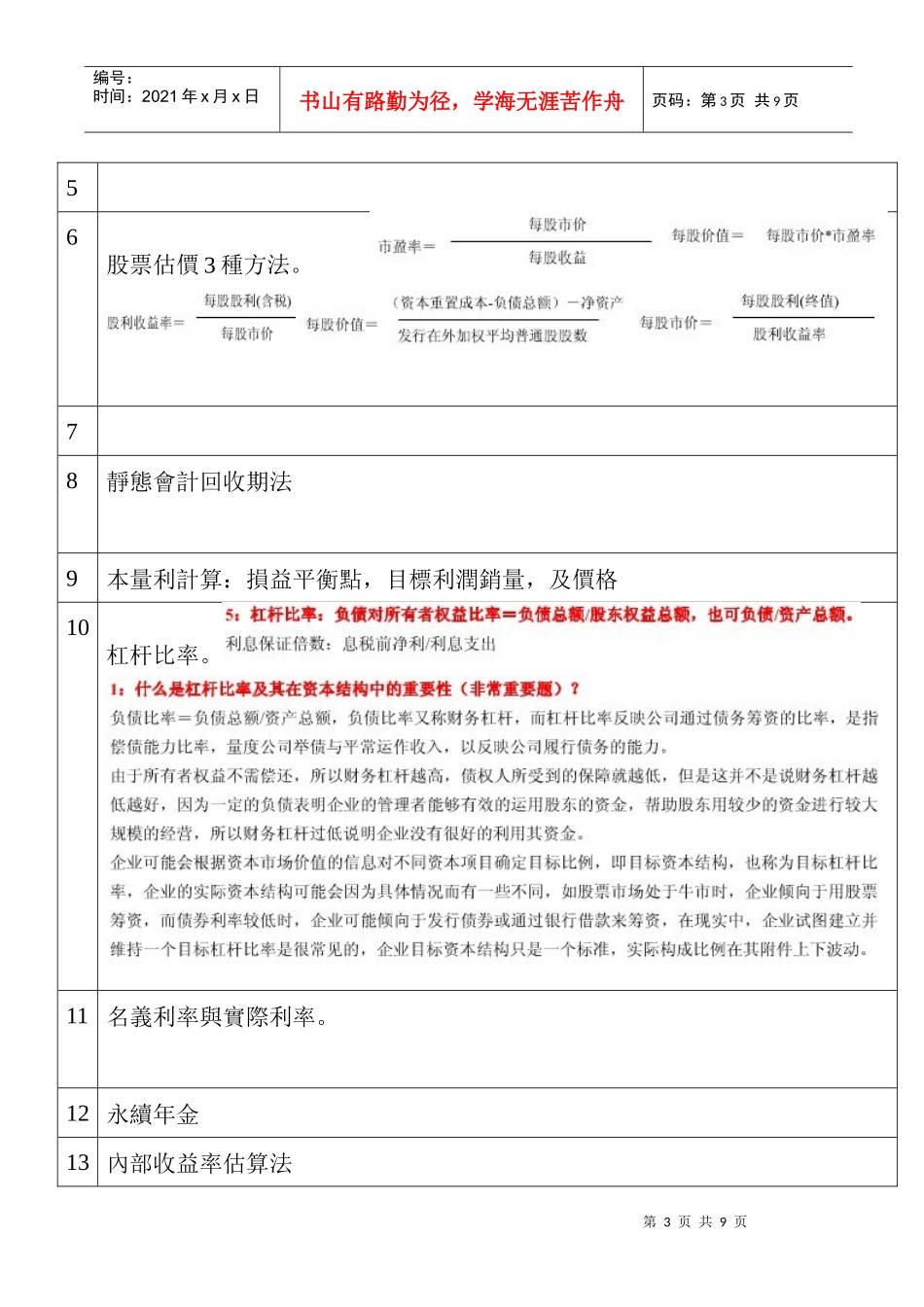财务管理考点_第3页