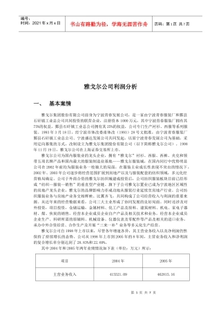 某集团公司利润分析