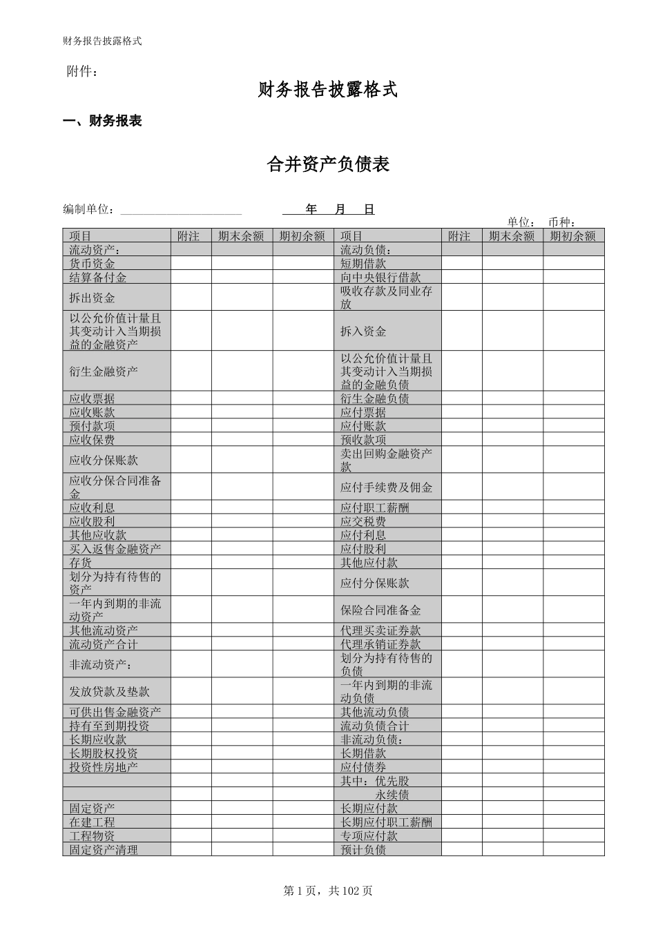 财务报告披露格式(证监会)XXXX114_第1页