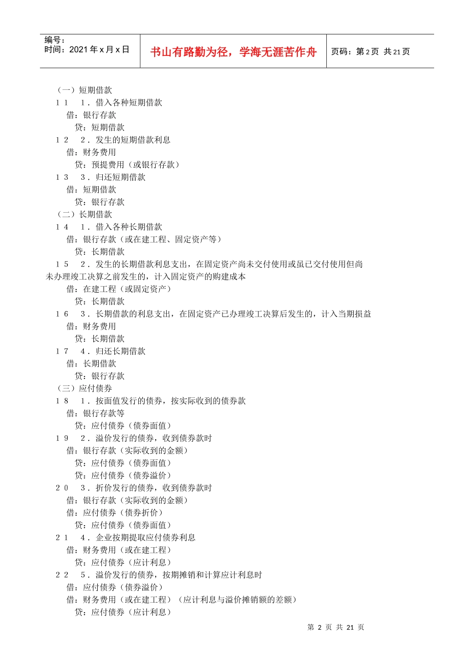 会计资格考试必会分录_第2页