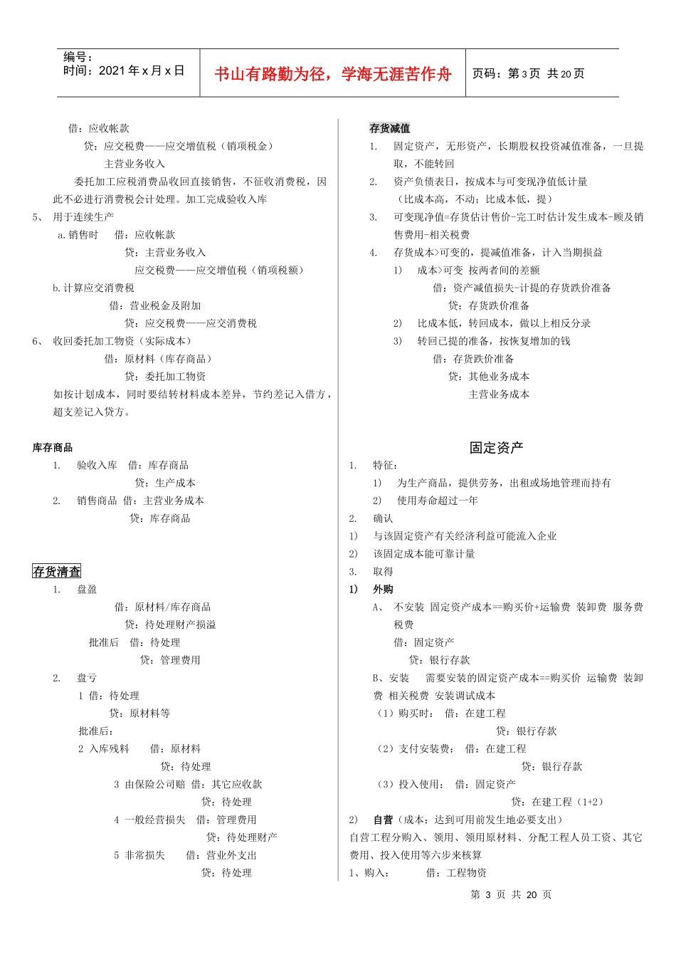 会计初级职称相关重点_第3页