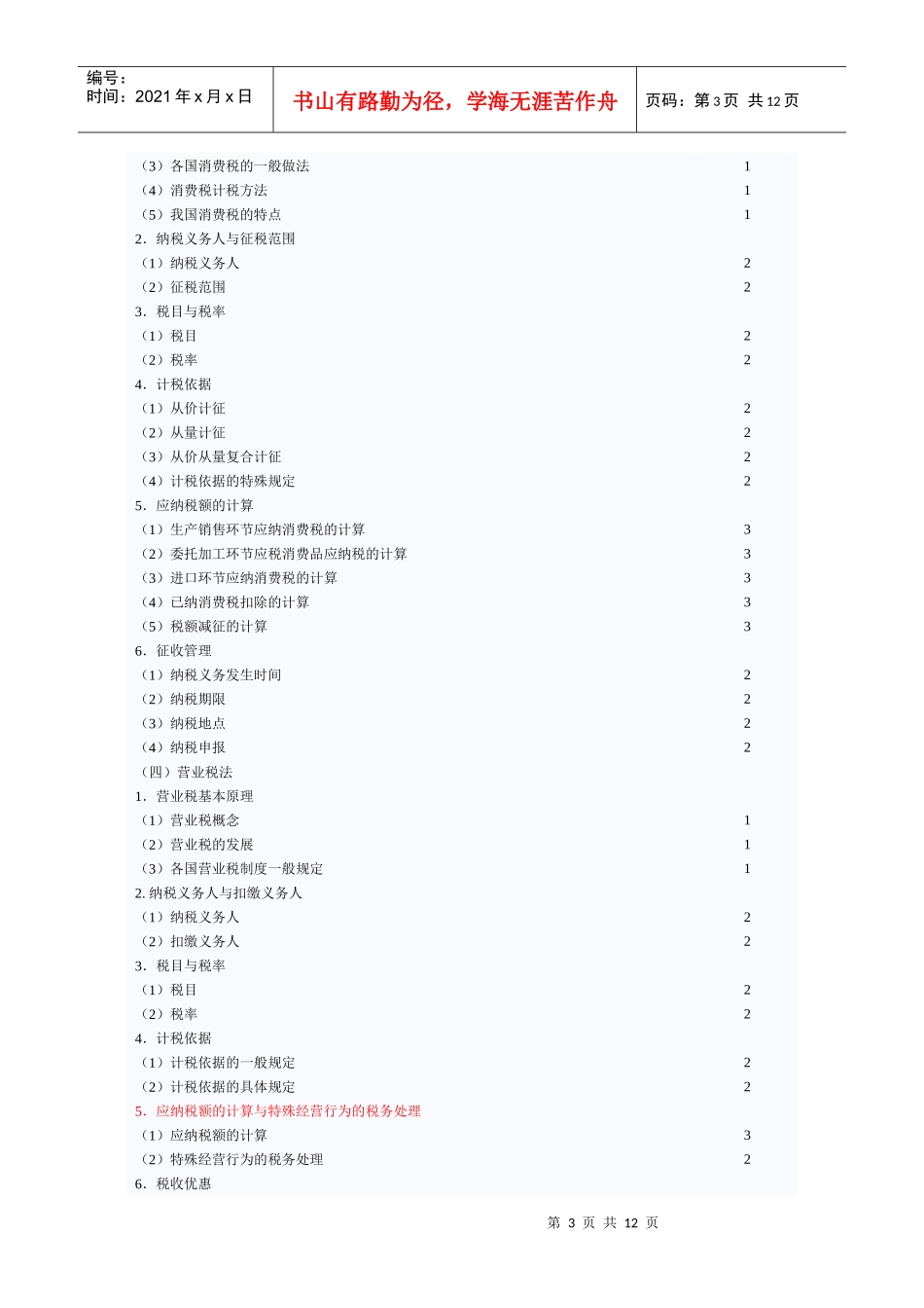 XXXX年税法大纲_第3页