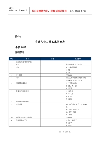 会计从业人员的基本信息