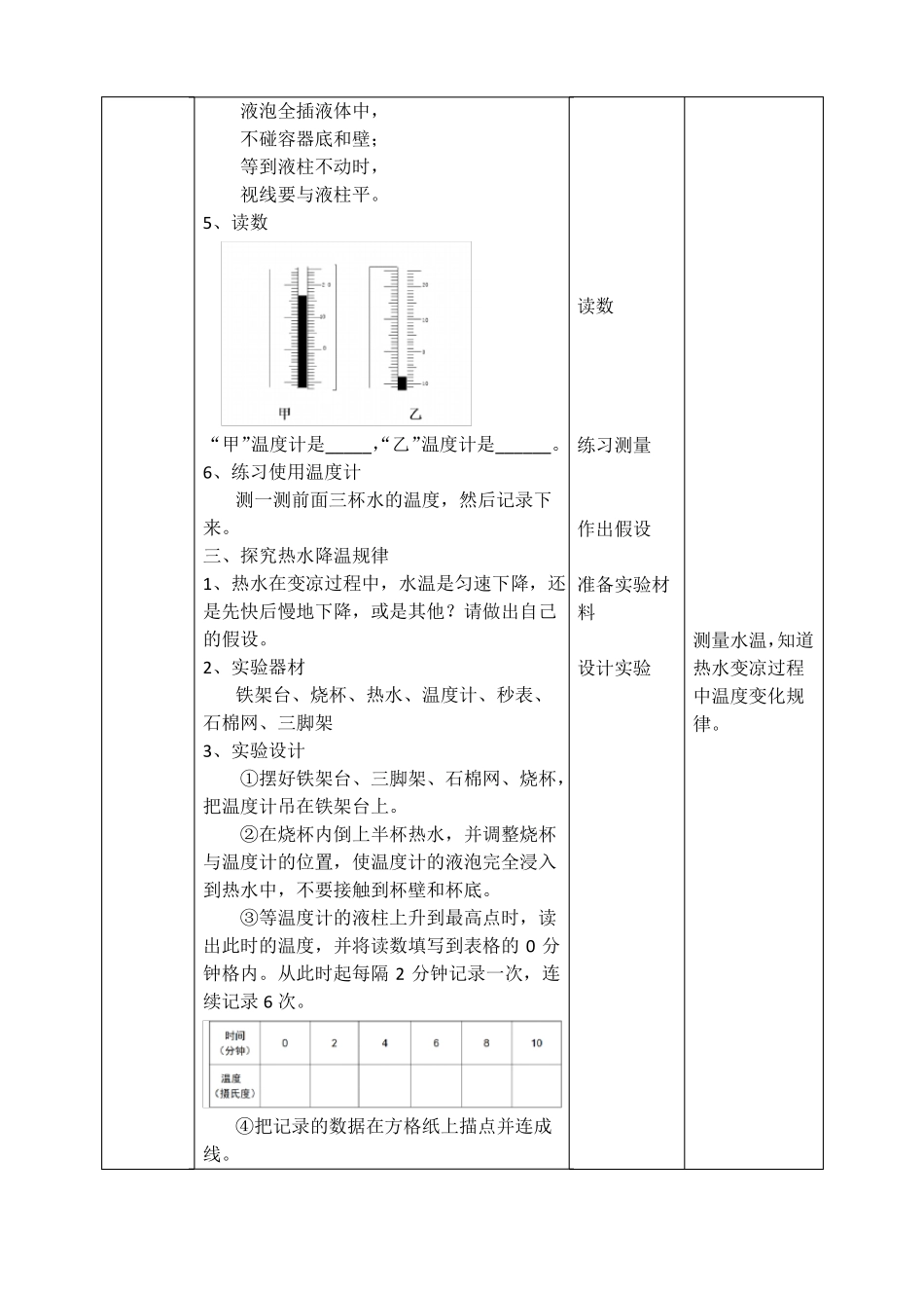 最新2022苏教版科学四年级下册冷热与温度精美教案_第3页