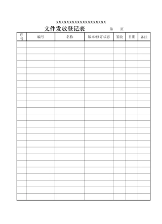 质量记录_览表