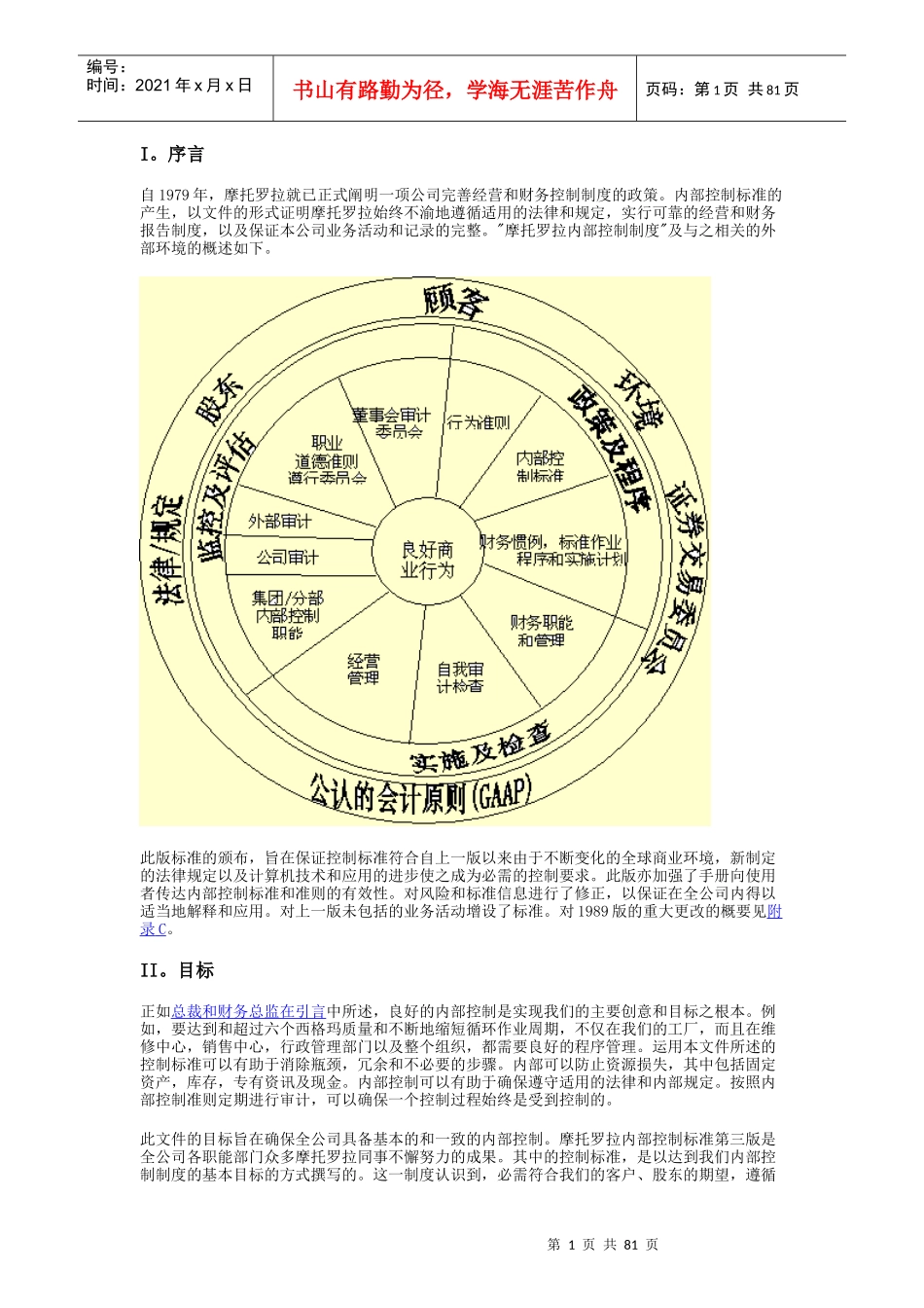 摩托罗拉完善经营和财务控制制度_第1页
