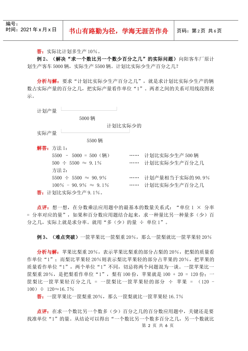 01第一周：求一个数比另一个数多(少)百分之几、纳税问题_第2页