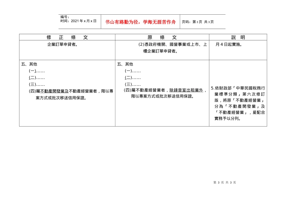 中小企业信用保证基金保证对象标准修正条文原条文_第3页
