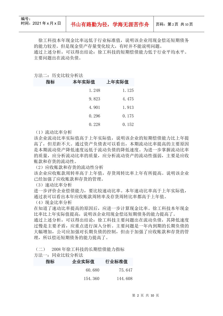 某公司年度财务综合分析_第2页