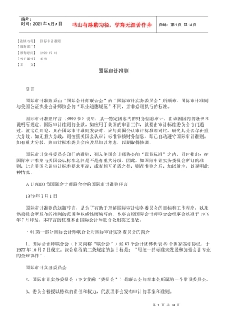 国际审计准则