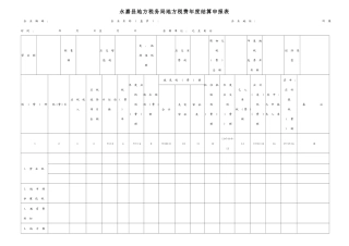 永嘉县地方税务局地方税费年度结算申报表-浙江省温州市地方