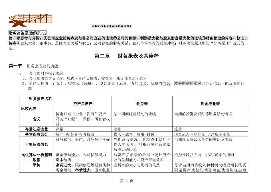 财务管理学习资料_第2页
