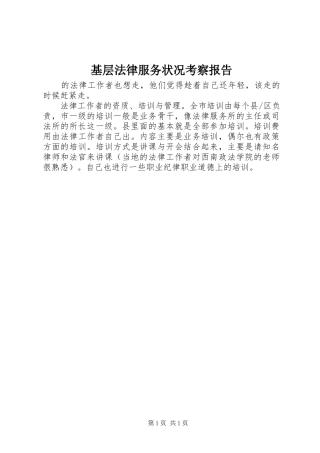 基层法律服务状况考察报告 (12)