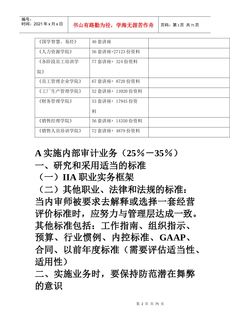 实施内部审计业务资料大全_第2页