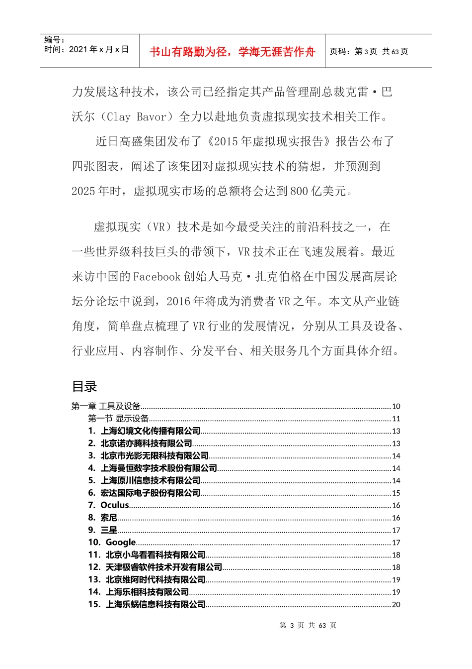 XXXX虚拟现实公司盘点_第3页