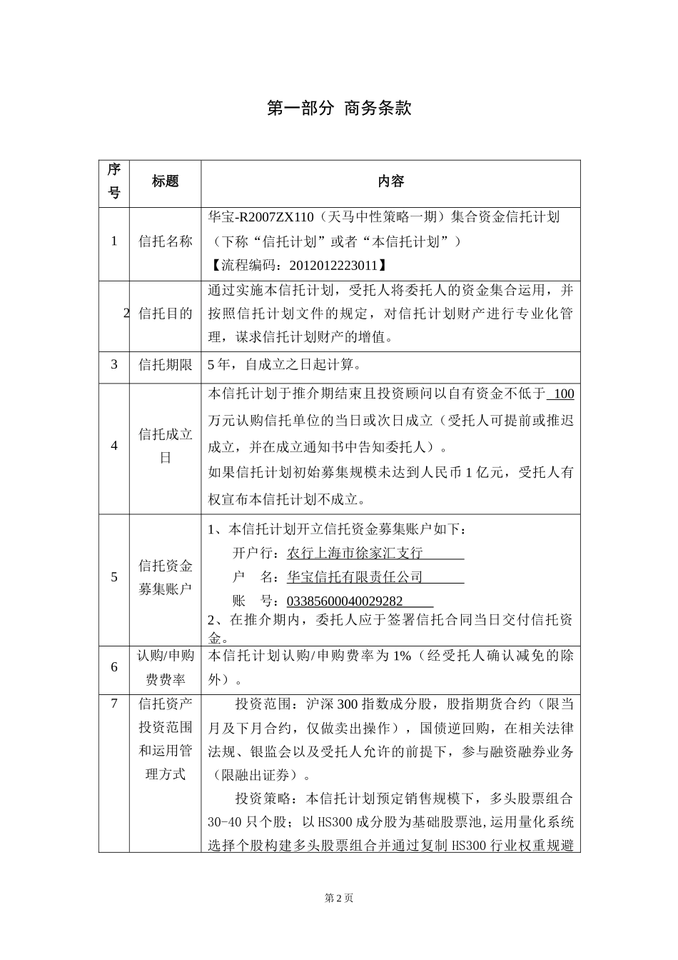 天马集合资金信托合同_第3页