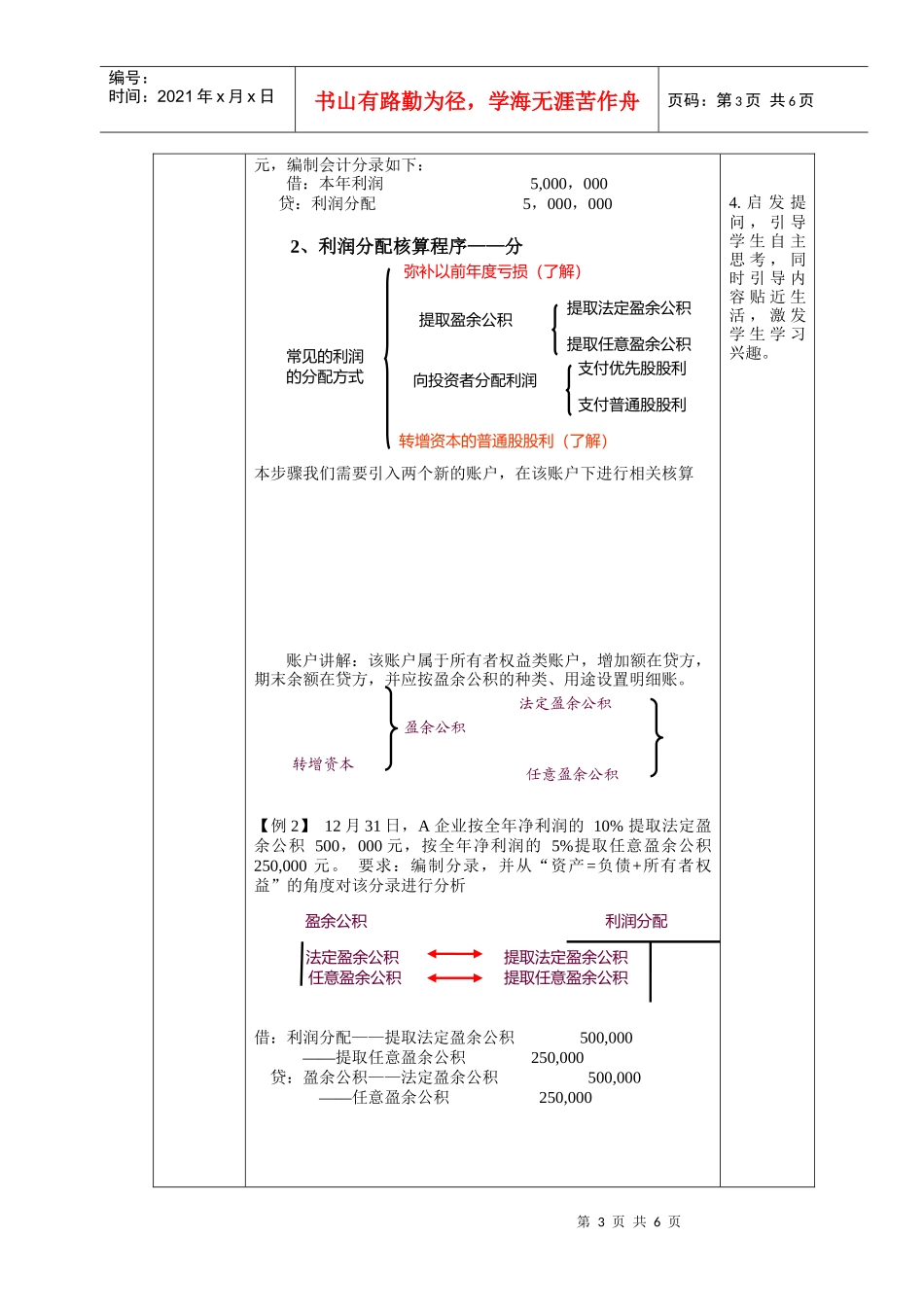 利润分配的核算教学设计_第3页