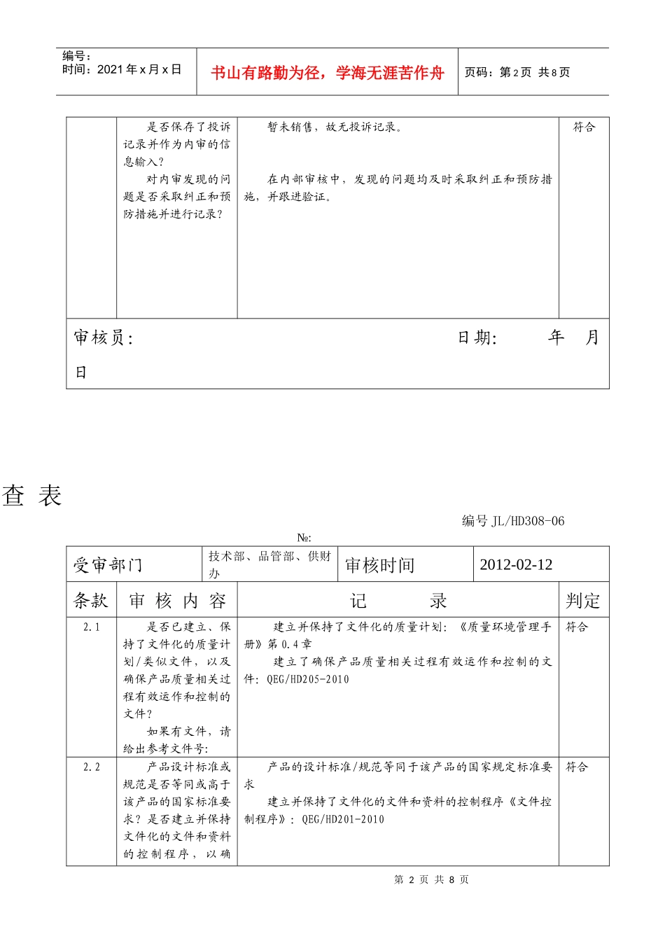 断路器3C认证内审检查表_第2页