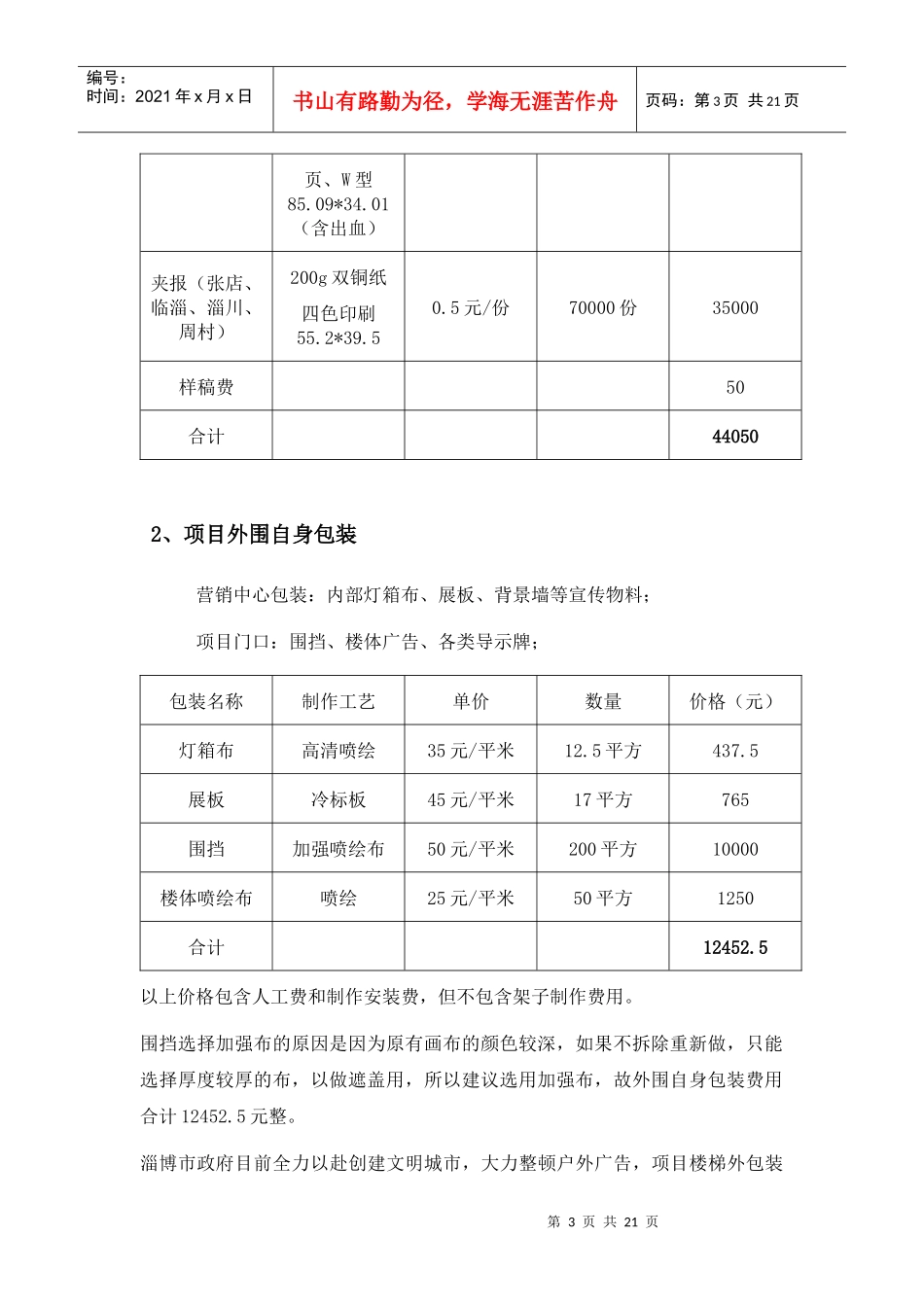 某国际公馆月份推广预算_第3页