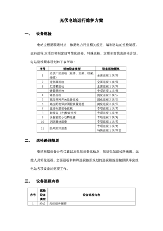 光伏电站巡检方案