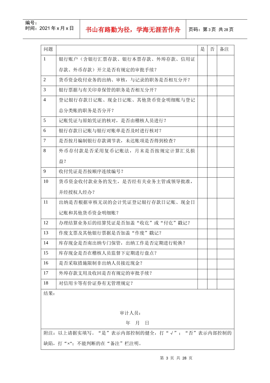 企业内部控制评价方法和调查表_第3页