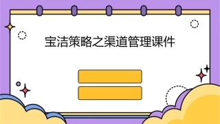 宝洁策略之渠道管理课件