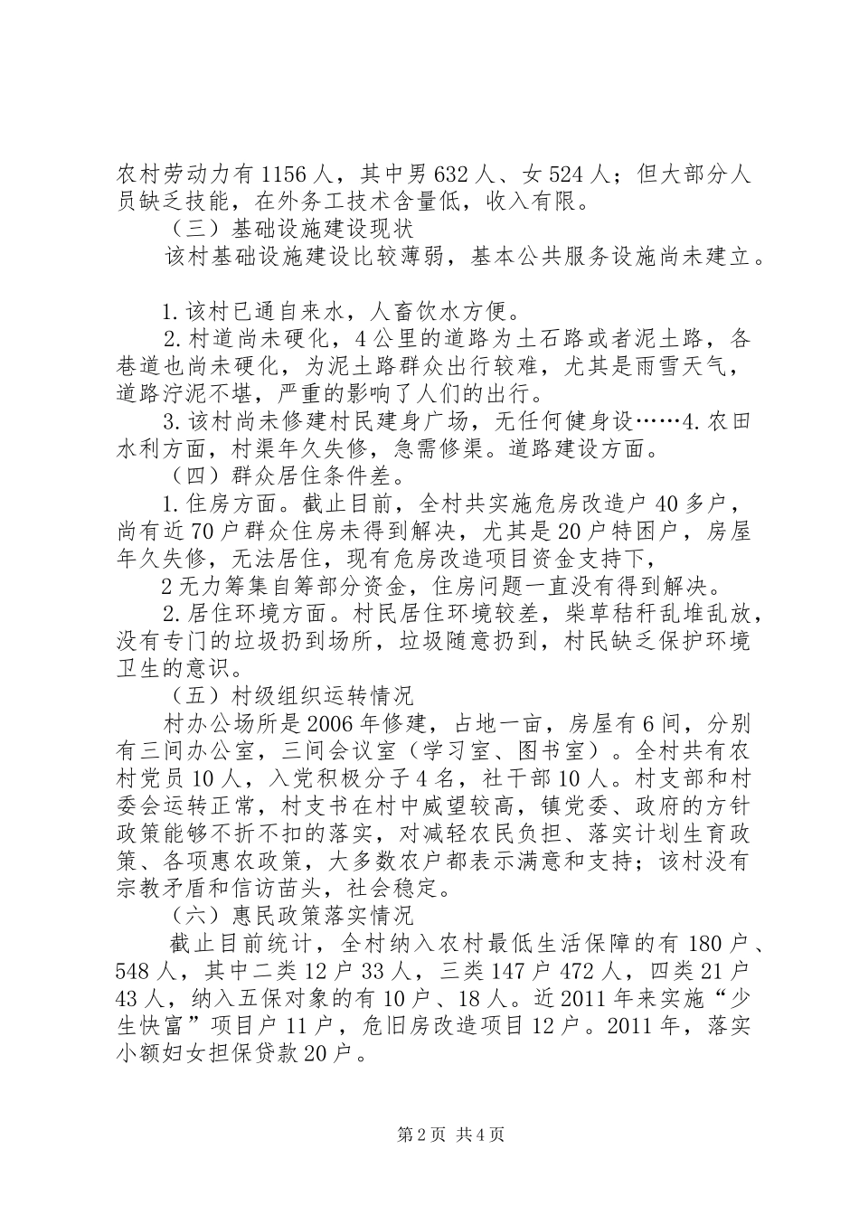 某某村村情分析报告_第2页