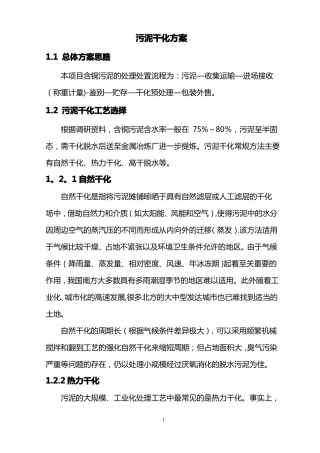 污泥干化详细方案