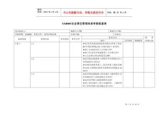 内审检查表-特别专题一：质量、环境、职业健康安全一体化管