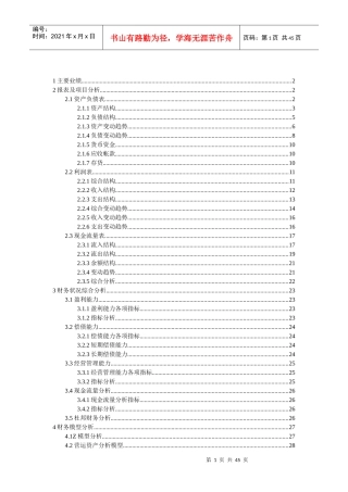某公司财务分析报告(doc 42页)