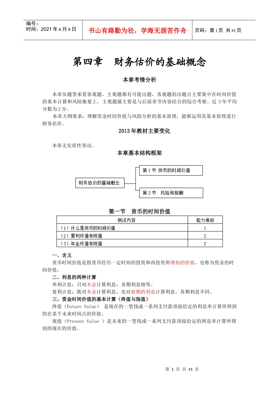 财务估价的基础概念_第1页