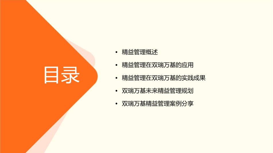 精益管理成果发布双瑞万基课件_第2页