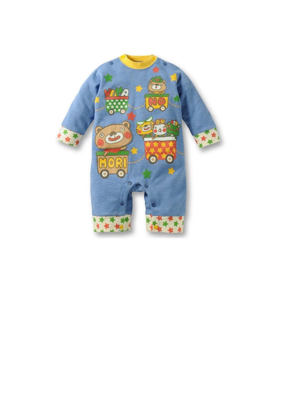 婴幼儿宝宝拼色卡哇伊插画薄款连体衣_第2页