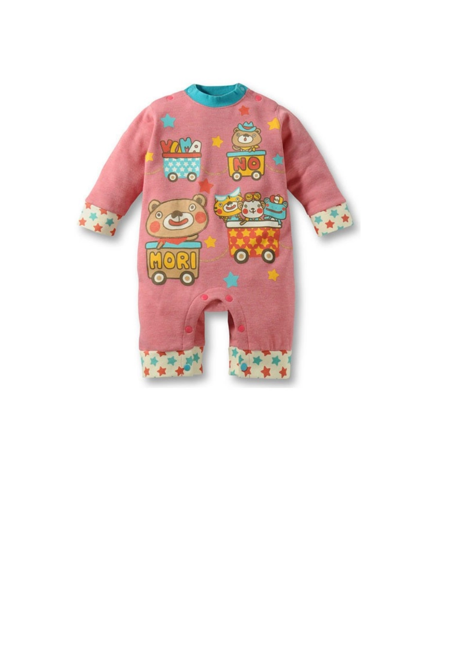 婴幼儿宝宝拼色卡哇伊插画薄款连体衣_第3页