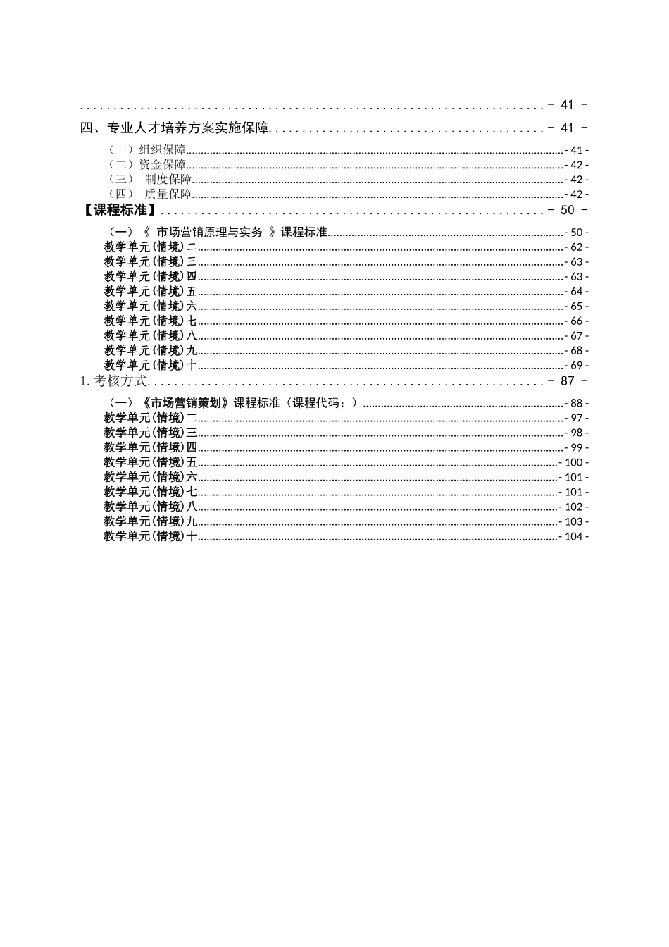 市场营销专业人才培养方案_第3页