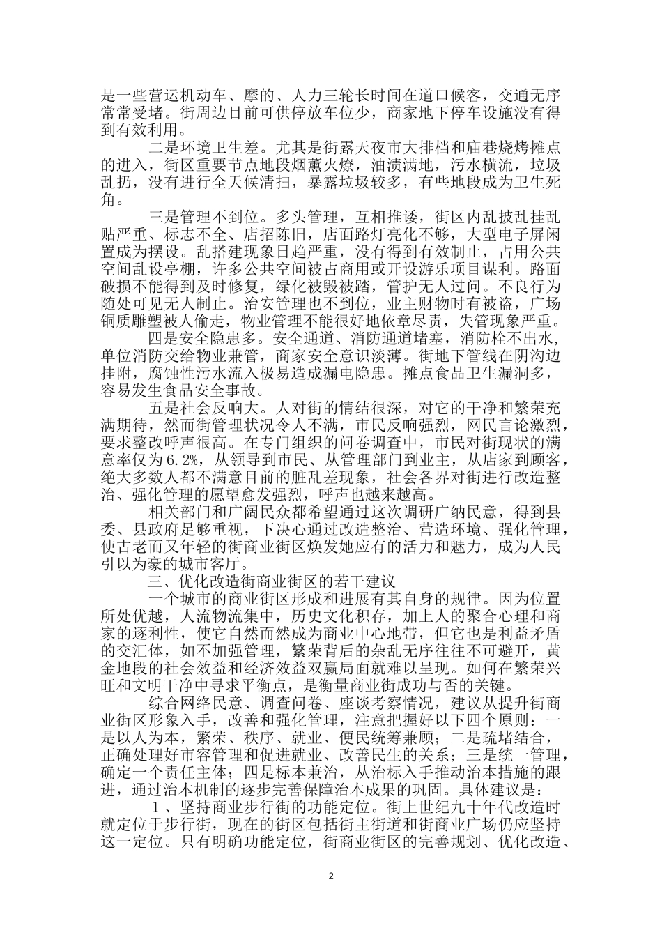 商业街区情况调研报告_第2页