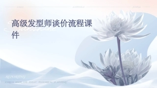 高级发型师谈价流程课件