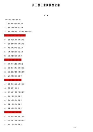 企业胜任力素质模型构建及方案