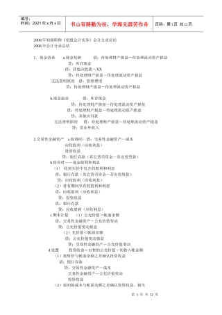 初级财务会计与管理知识分析实务总结