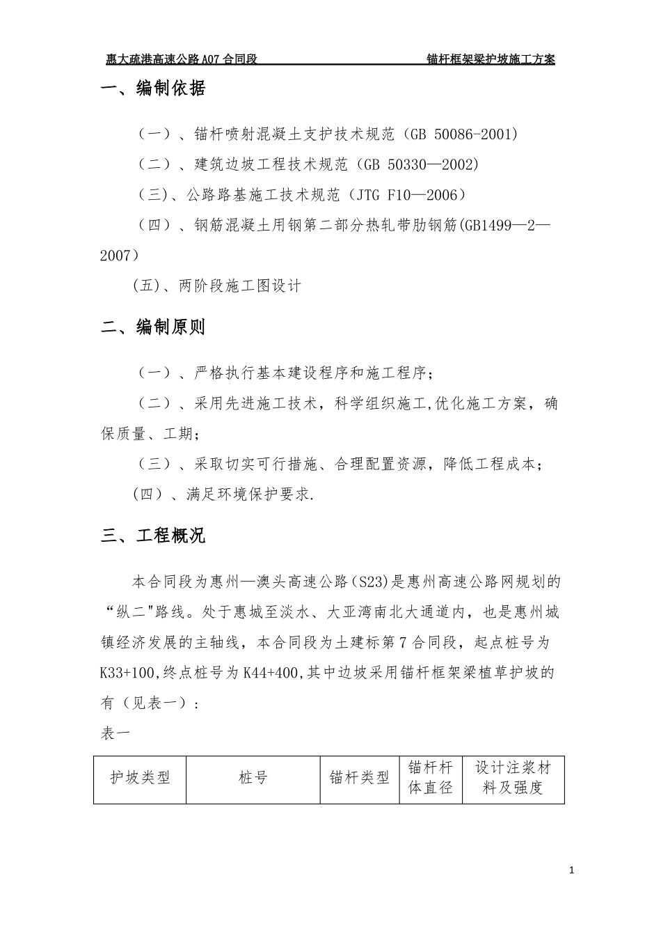 锚杆框架梁护坡施工方案终版_第3页