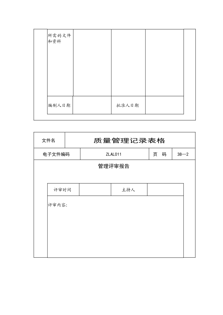 质量管理记录表格汇集（DOC 38页）_第2页