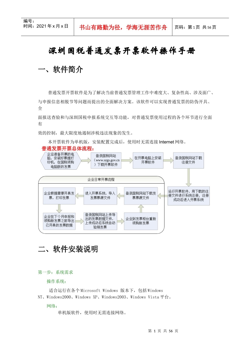 深圳国税普通发票开票软件操作手册doc-深圳国税普通发票_第1页