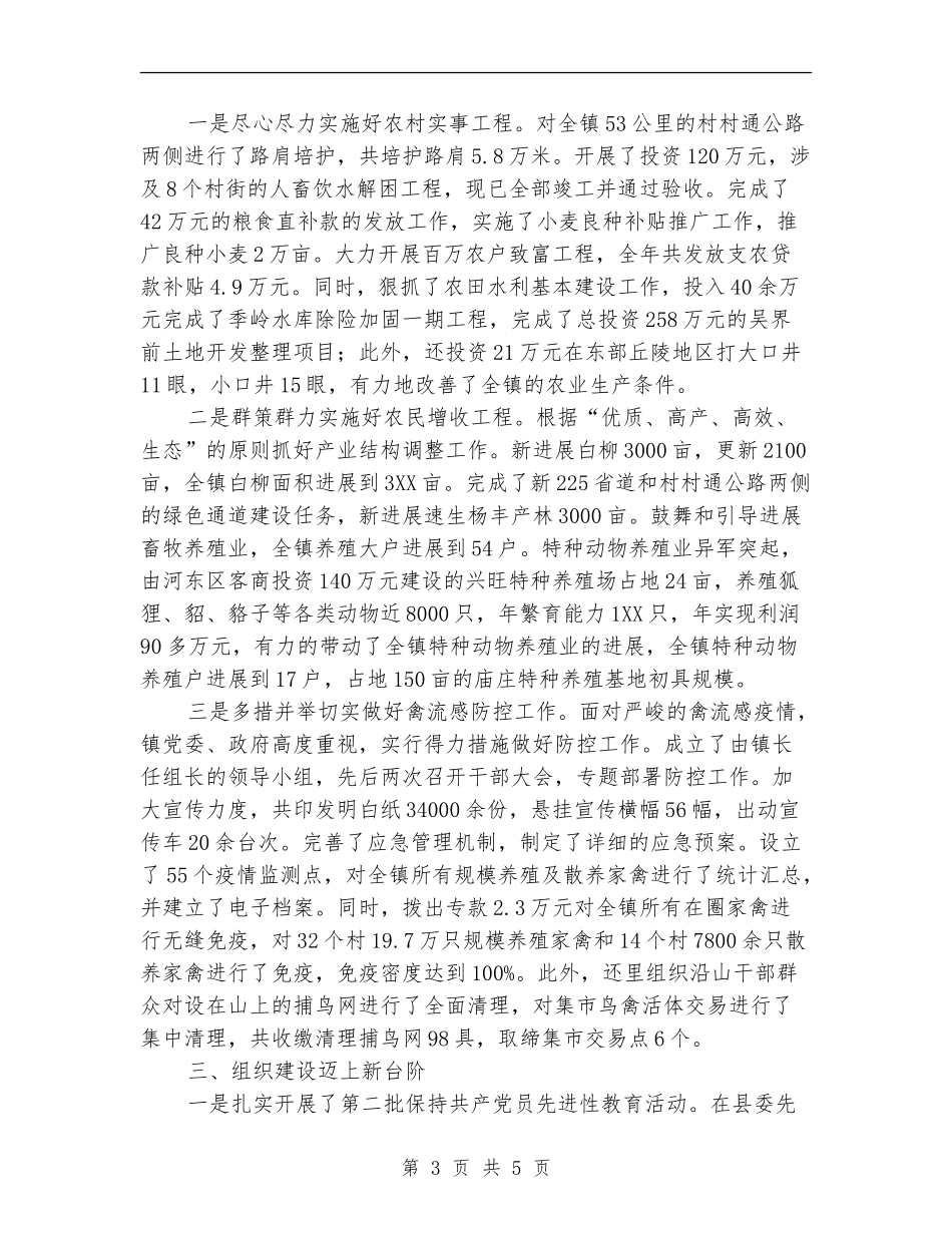 乡镇2018年工作总结和2018年工作计划_第3页