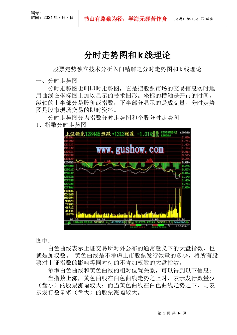 股票分时走势图和k线理论_第1页