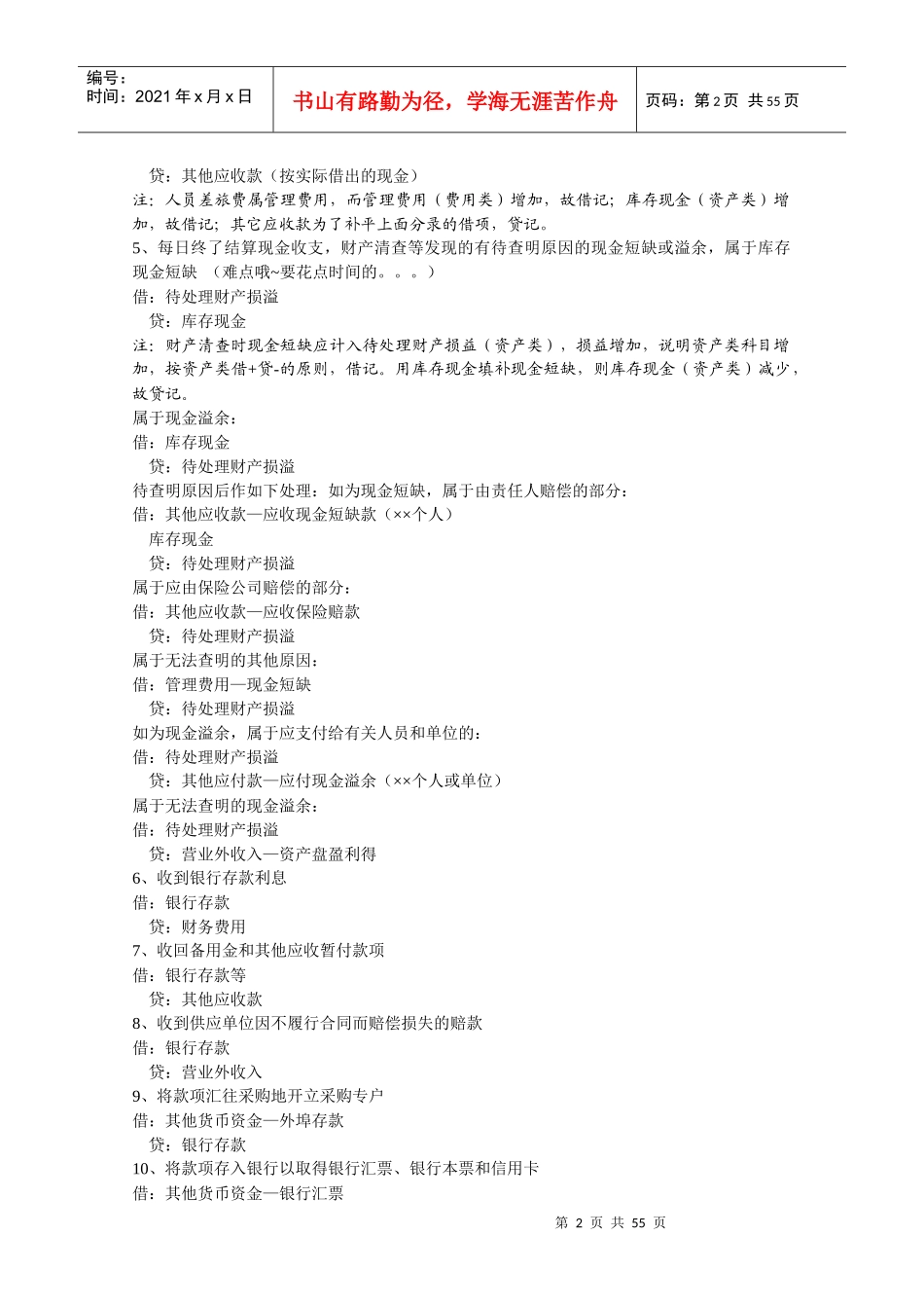 XXXX最新的企业会计分录大全1802_第2页