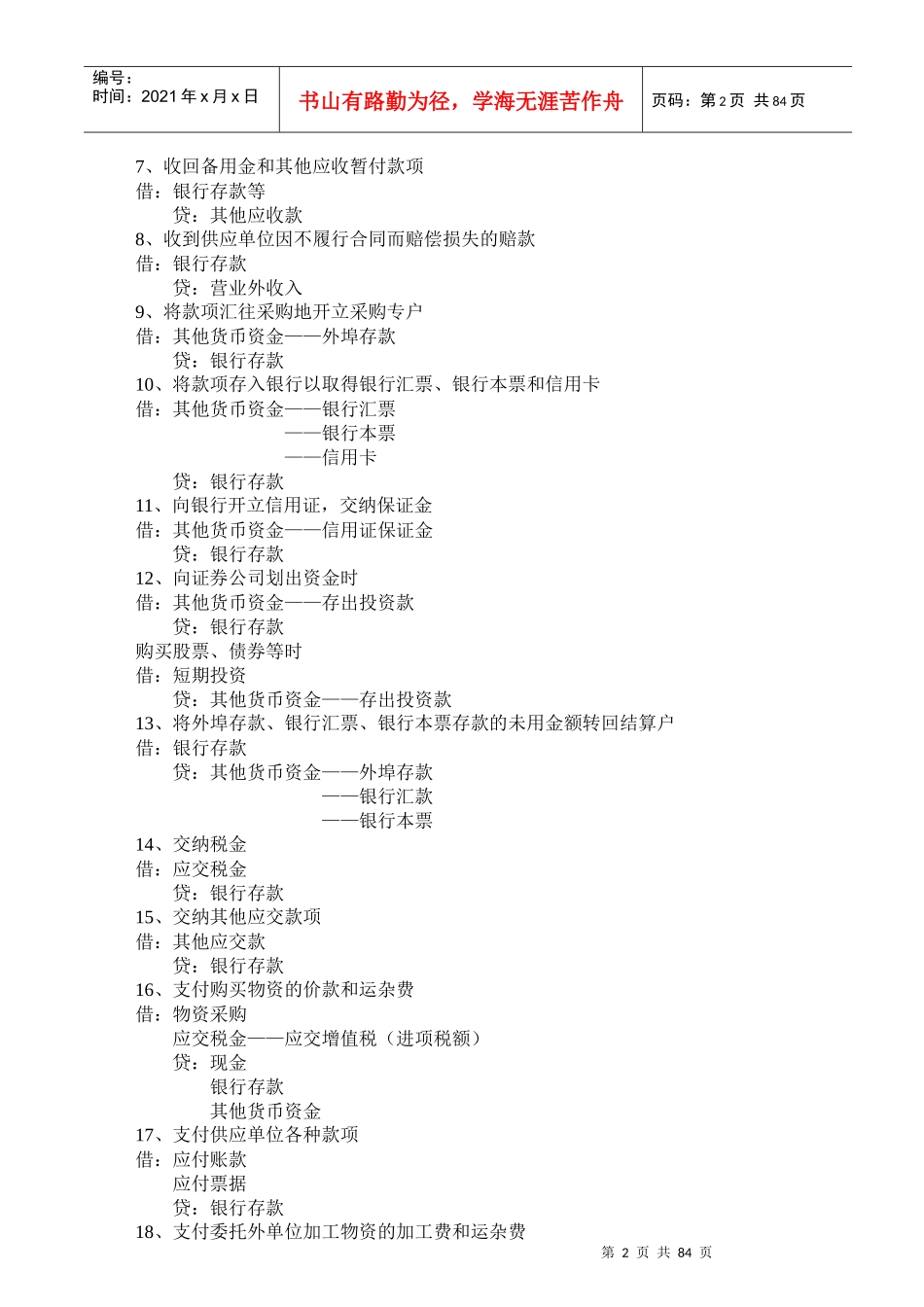 企业财务会计及管理知识分析记录大全_第2页