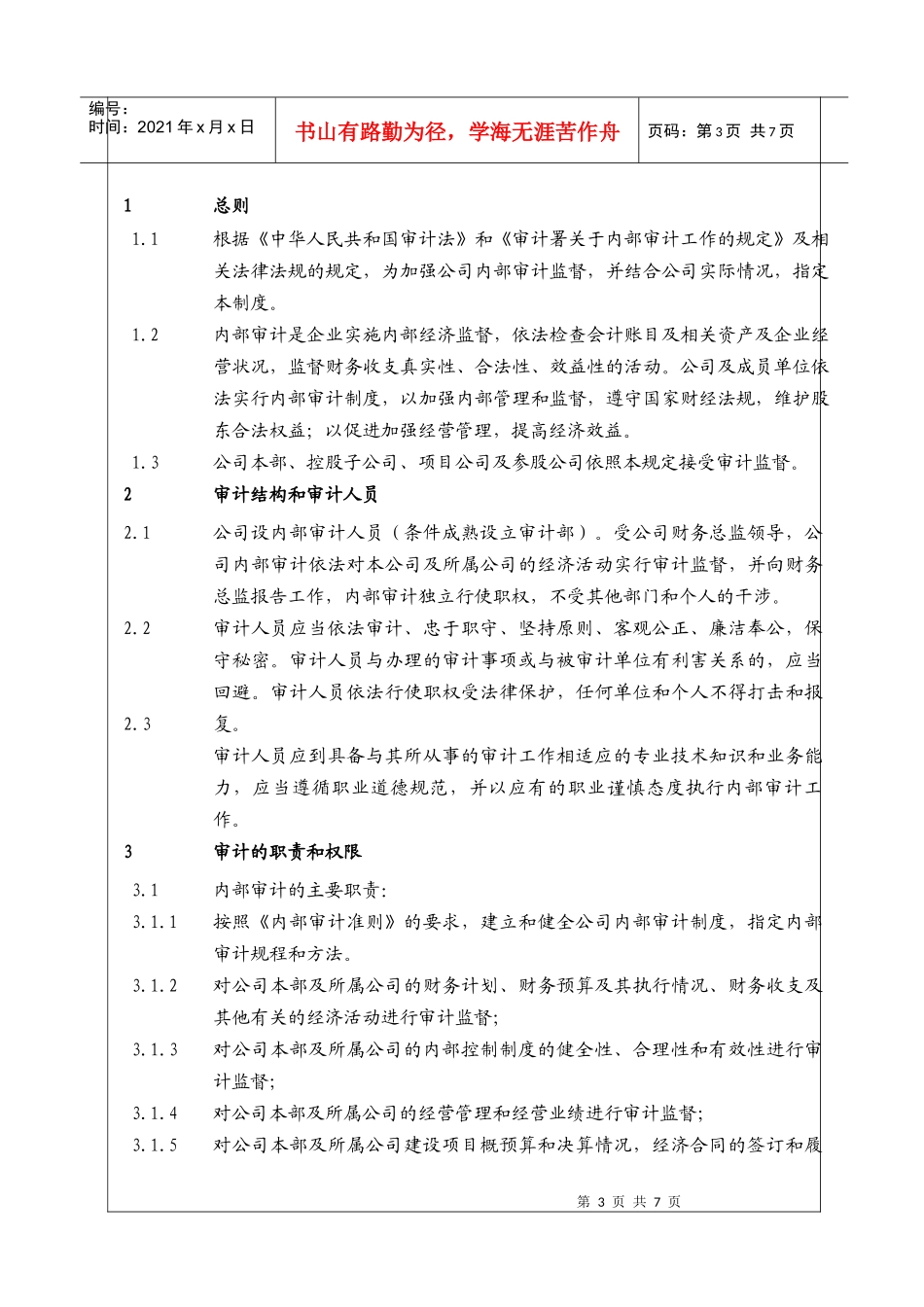 (BT-CW-216)公司审计制度_第3页