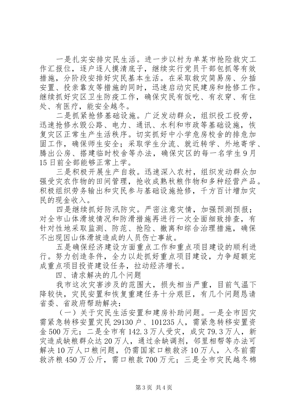 某市抢险救灾工作汇报_第3页